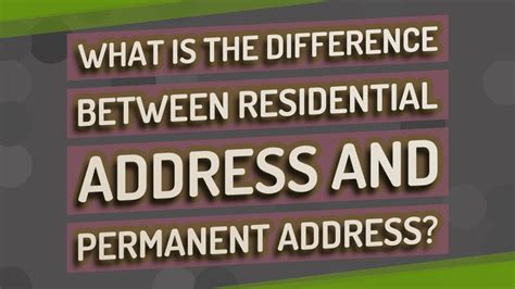 local residence address|Local Address vs Permanent Address: Understanding the Difference.